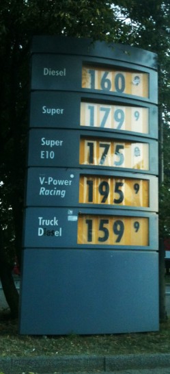 23.08.2012: 1,799 EUR für einen Liter Super (E5)
